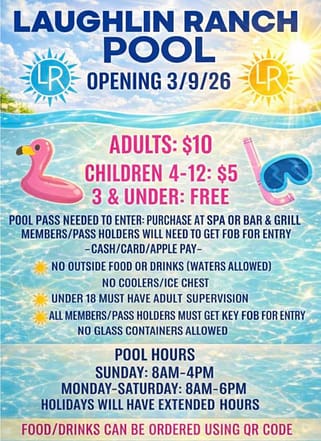 Laughlin Ranch Pool 2026 Schedule