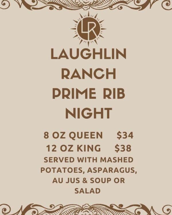 Prime Rib Special November - Laughlin Ranch