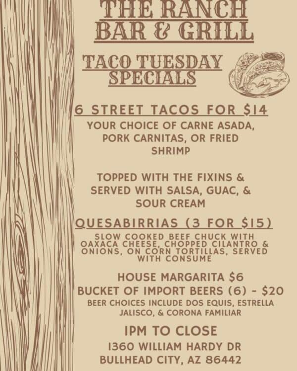 Taco Tuesday Specials - Laughlin Ranch