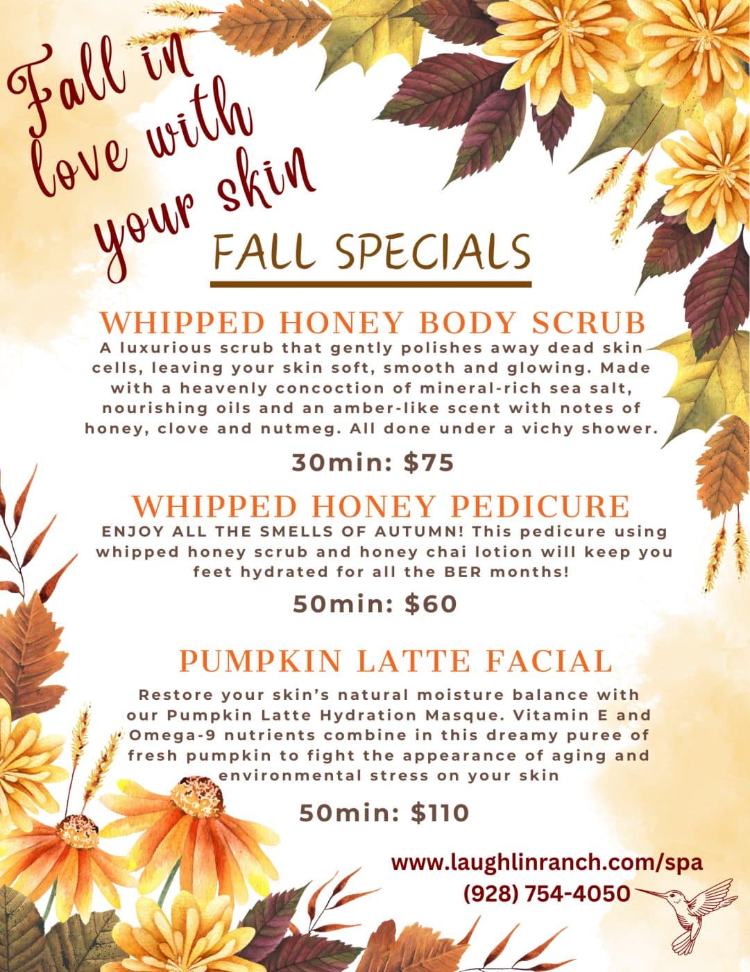 Fall Specials at The Spa