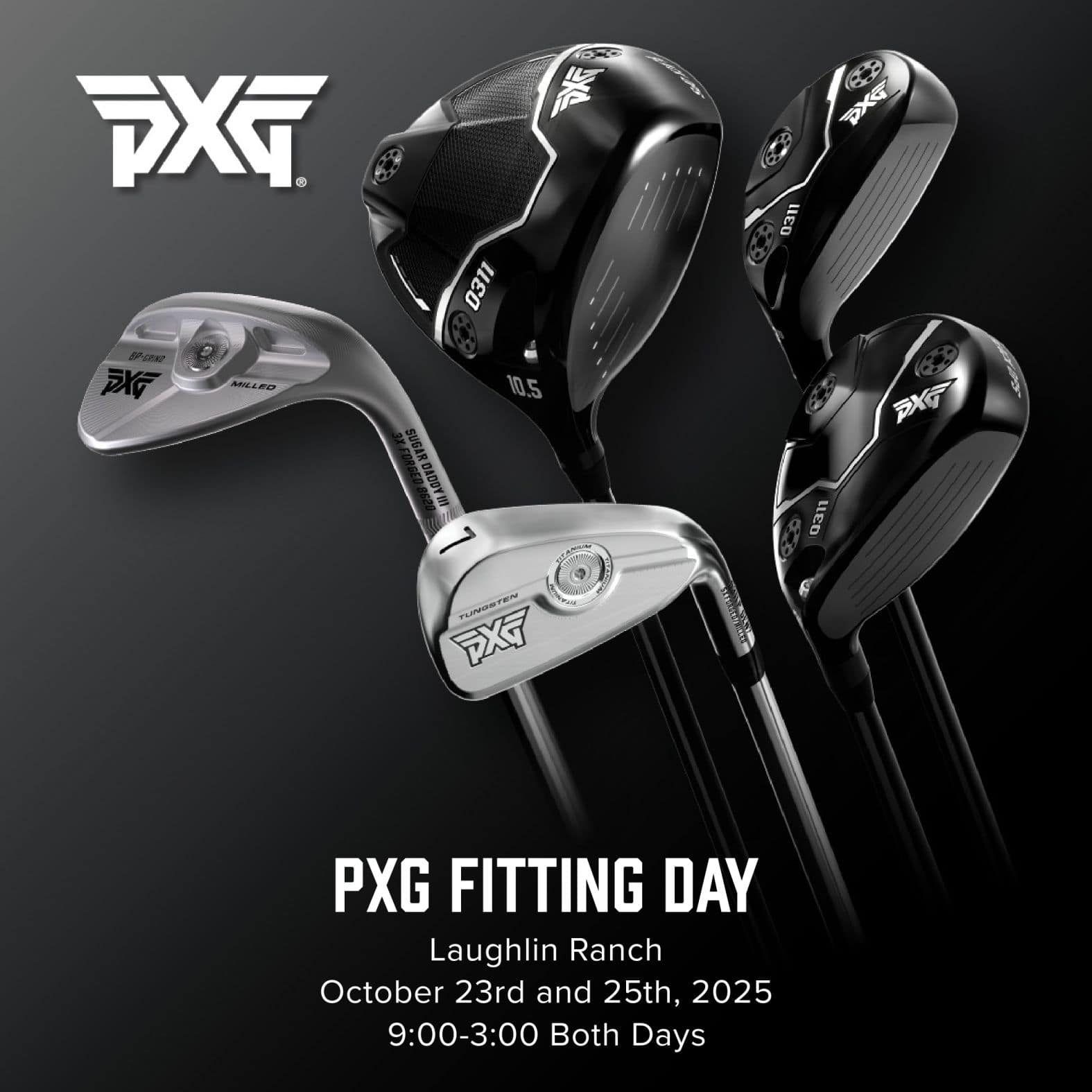 PXG Fitting Day Flyer Laughlin Oct 23 and 25, 2025