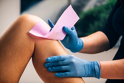 leg waxing